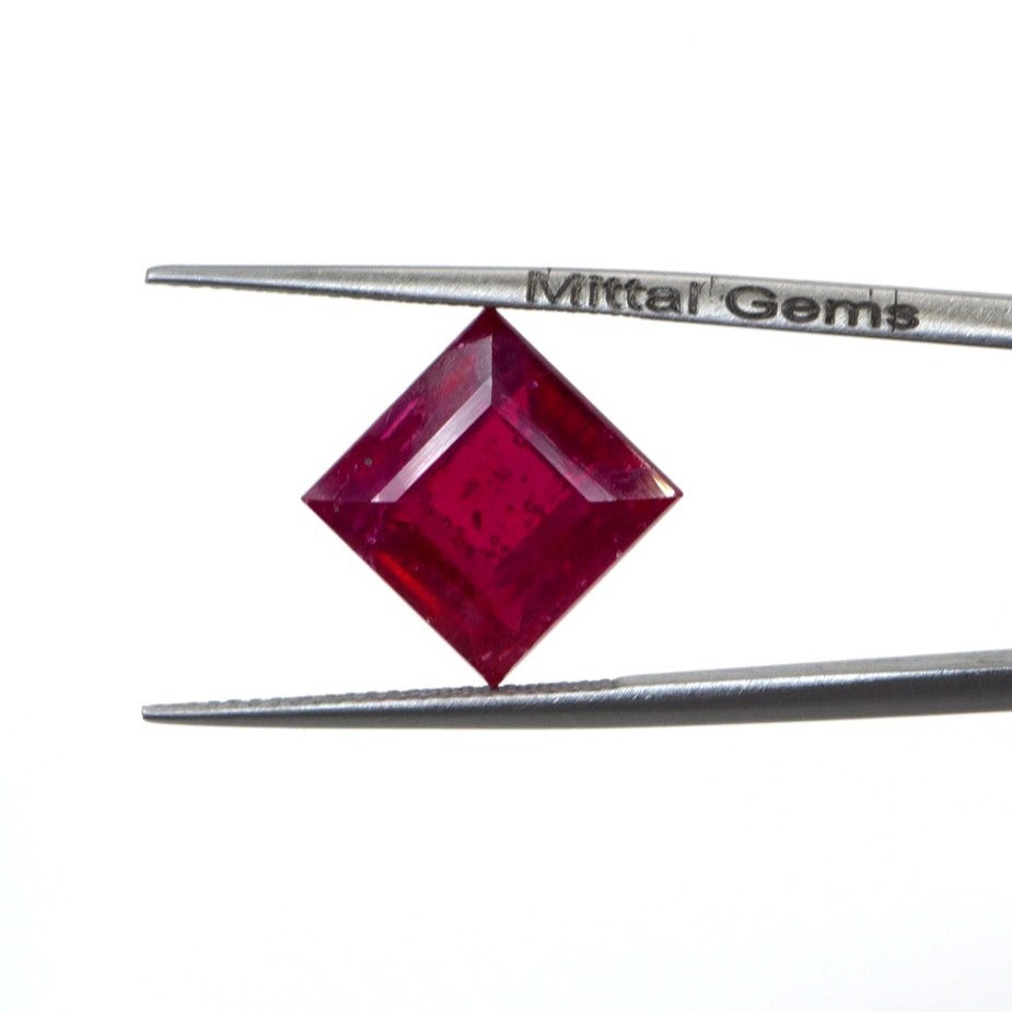Natural Bangkok Ruby Calibrated Squares | 6.5mm & 7.5mm