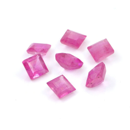 Natural Bangkok Ruby Calibrated Squares | 4mm & 5mm
