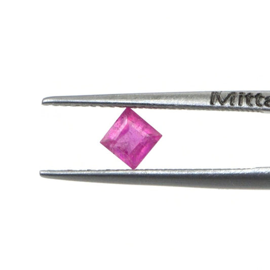 Natural Bangkok Ruby Calibrated Squares | 4mm & 5mm