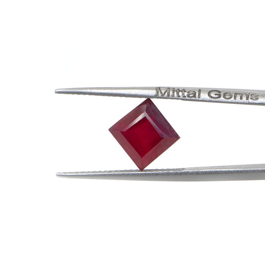 Natural Bangkok Ruby Calibrated Squares | 6mm & 7mm