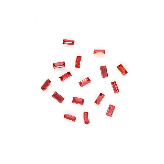 Natural Untreated Red Sapphire Calibrated Baguettes | 1.5x3mm
