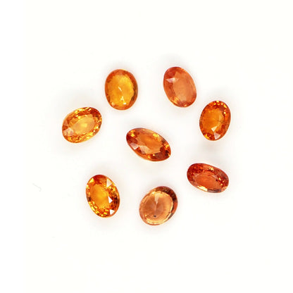 Natural Untreated Bangkok Orange Sapphire Calibrated Ovals | 3x4mm & 4x5mm