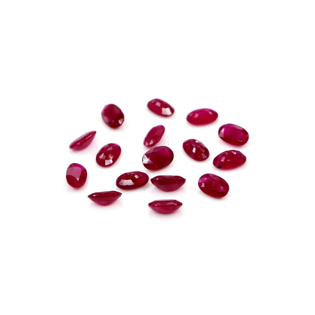 Natural Untreated Mozambique Ruby Calibrated Ovals | 3x5mm & 4x6mm