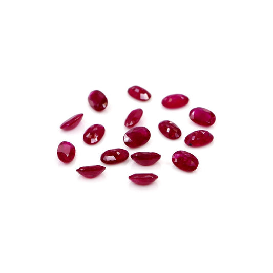 Natural Untreated Mozambique Ruby Calibrated Ovals | 3x5mm & 4x6mm