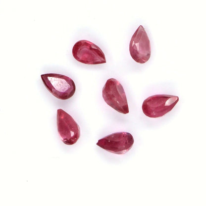 Natural Bangkok Ruby Calibrated Pears | 3x5mm & 4x6mm