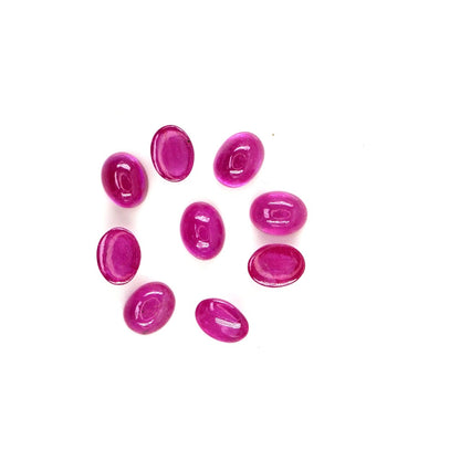 Natural Bangkok Ruby Calibrated Cabochon Ovals | 5x7mm & 6x8mm