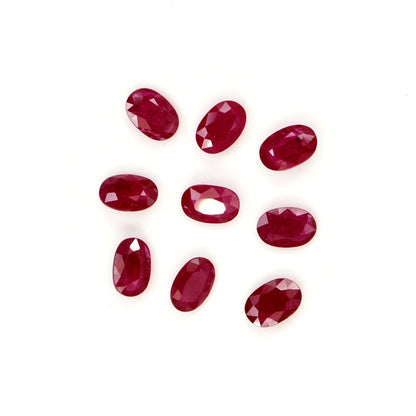 Natural Untreated Mozambique Ruby Calibrated Ovals | 3x5mm & 4x6mm