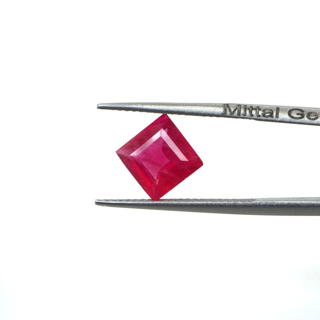 Natural Bangkok Ruby Calibrated Squares | 4mm & 5mm
