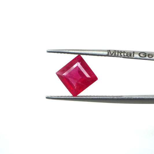 Natural Bangkok Ruby Calibrated Squares | 4mm & 5mm