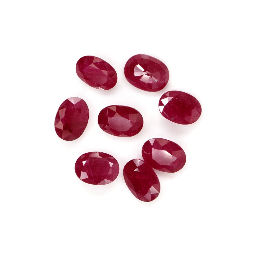 Natural Untreated Mozambique Ruby Calibrated Ovals | 5x7mm & 6x8mm