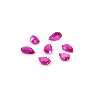 Natural Bangkok Ruby Calibrated Pears | 3x5mm & 4x6mm