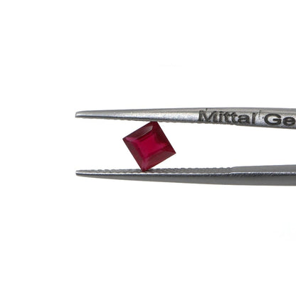Natural Bangkok Ruby Calibrated Squares | 3mm & 3.5mm