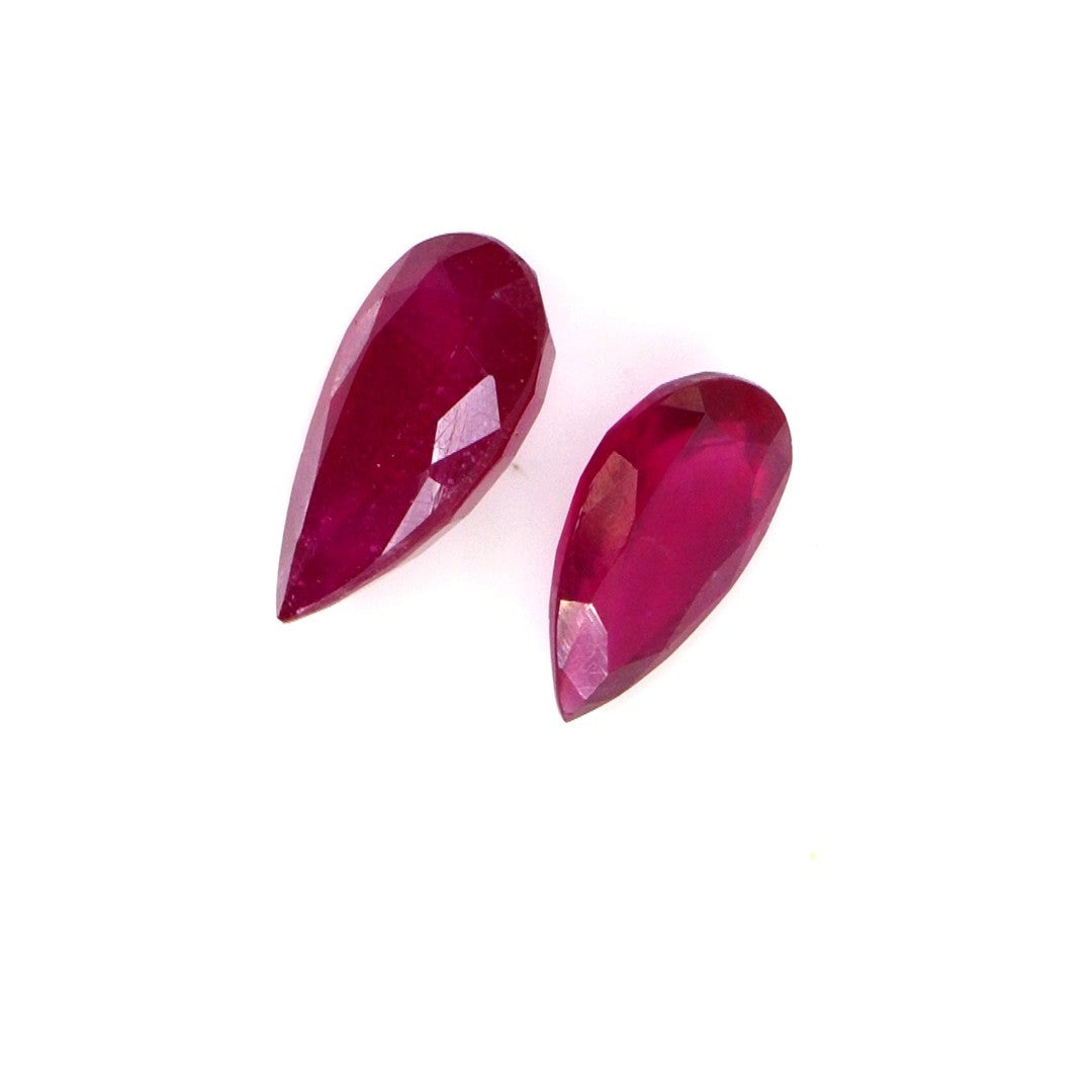 Natural Bangkok Ruby Calibrated Pears | 9x13mm & 10x15mm
