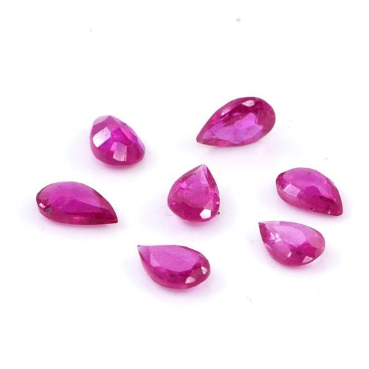 Natural Bangkok Ruby Calibrated Pears | 2x4mm