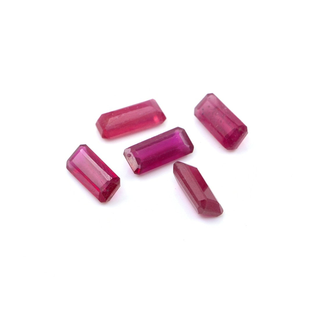 Natural Bangkok Ruby Calibrated Octagons | 4x9mm & 5x11mm