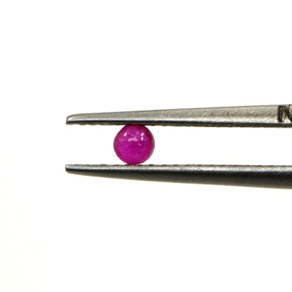 Natural Bangkok Ruby Calibrated Cabochon Rounds | 3mm & 3.5mm