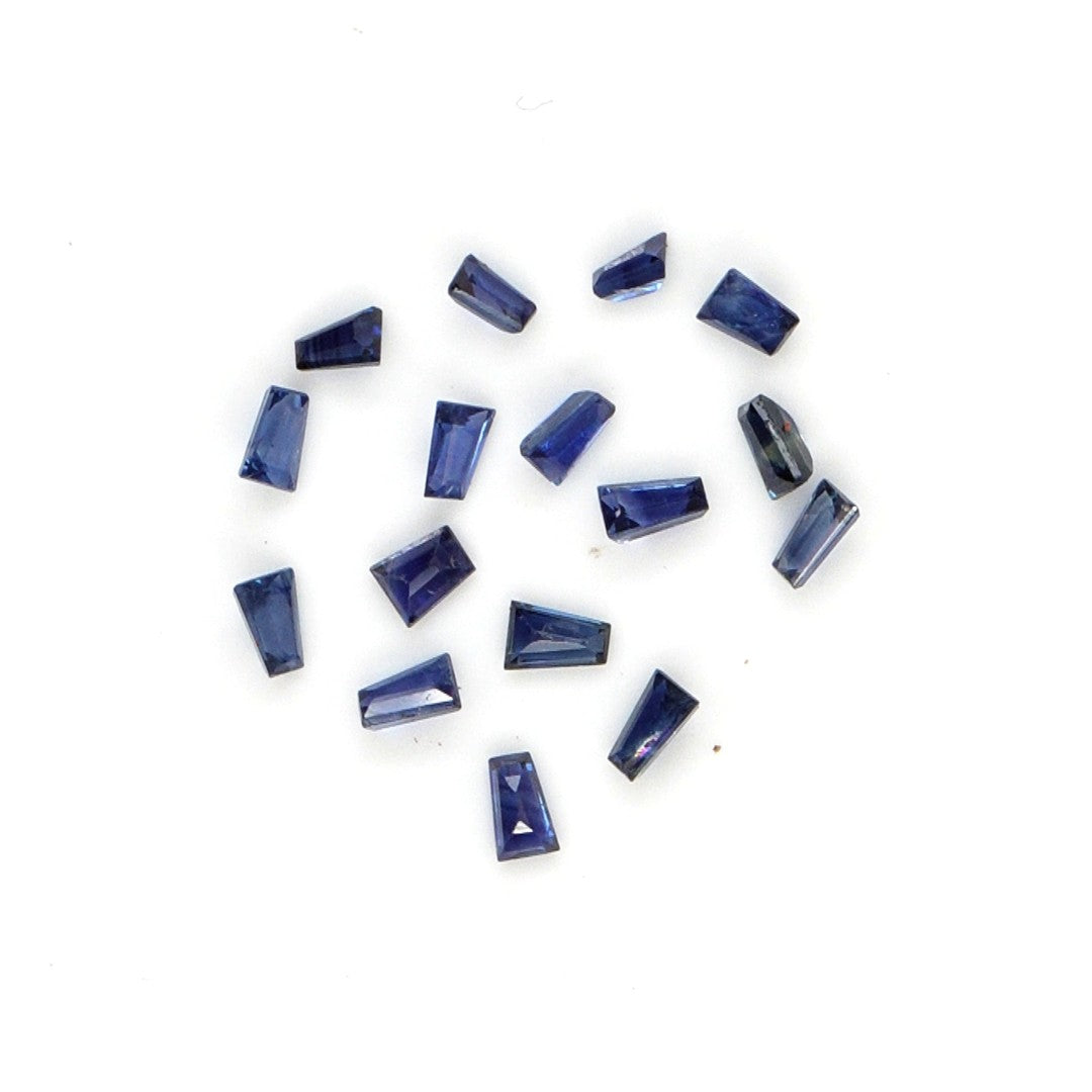 Natural Untreated Blue Sapphire Calibrated Tapper Baguettes | 1.5x2x4mm & 2x3x4mm