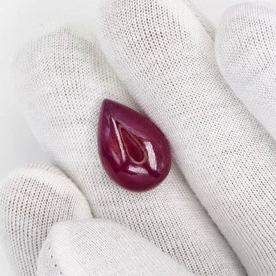 Natural Bangkok Ruby Cabochon Pears | 12.80cts
