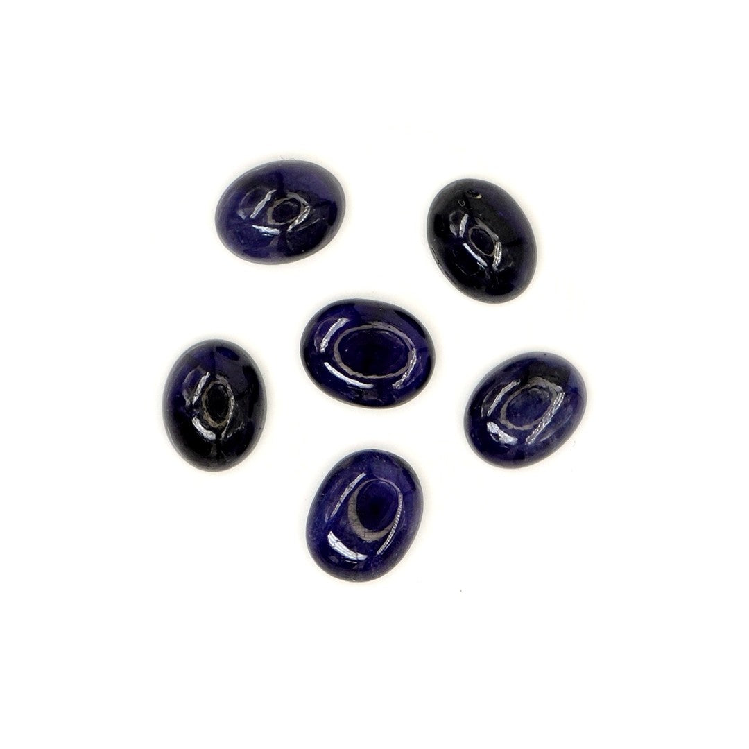 Natural Bangkok Blue Sapphire Calibrated Cabochon Ovals | 7x9mm & 8x10mm