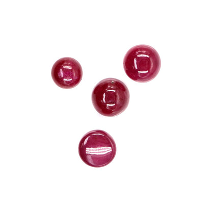 Natural Bangkok Ruby Calibrated Cabochon Rounds | 11mm & 12mm