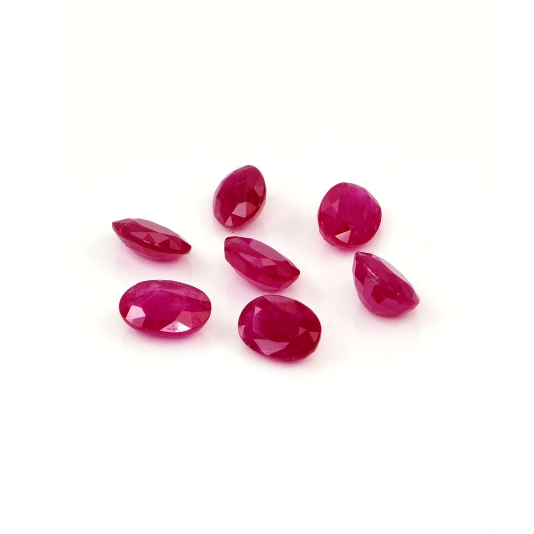 Natural Untreated Mozambique Ruby Calibrated Ovals | 3x5mm & 4x6mm
