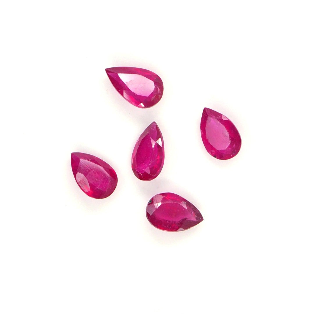Natural Bangkok Ruby Calibrated Pears | 6x9mm & 7x10mm