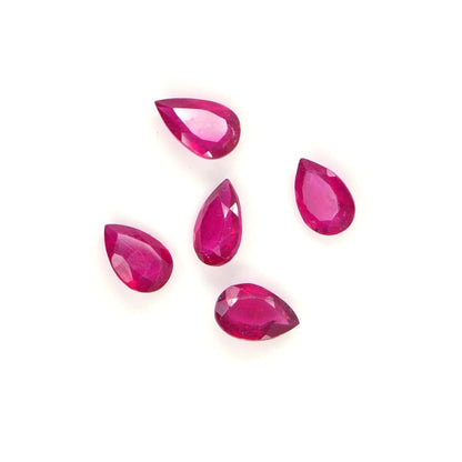 Natural Bangkok Ruby Calibrated Pears | 6x9mm & 7x10mm