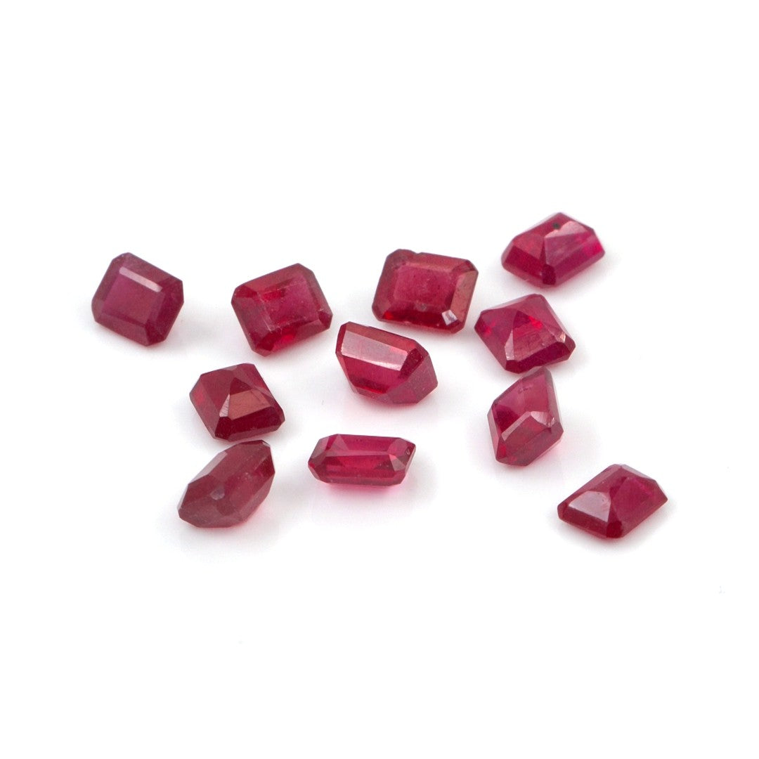 Natural Bangkok Ruby Calibrated Octagons | 5x6mm & 6x7mm