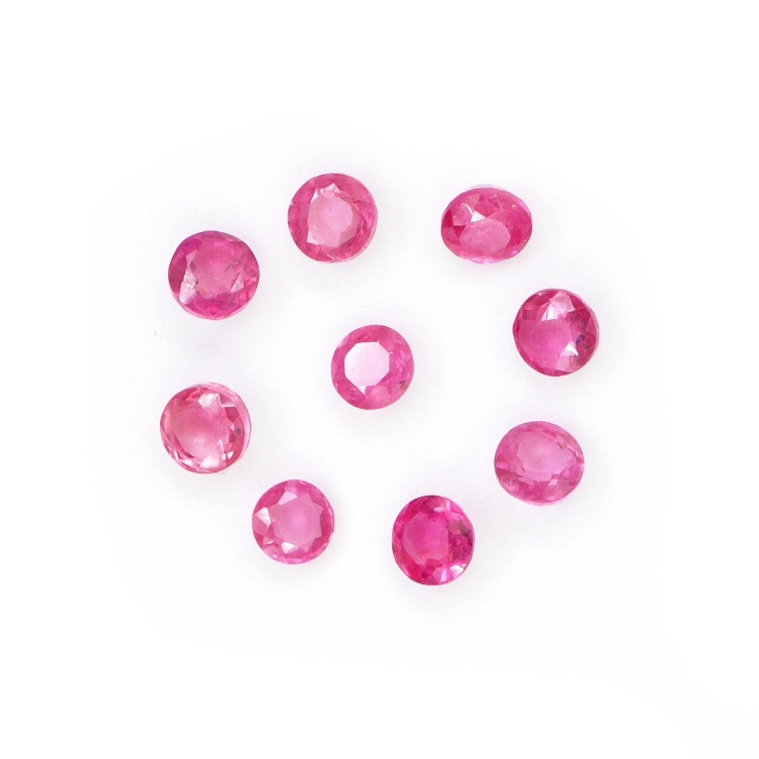 Natural Bangkok Ruby Calibrated Rounds | 3mm & 4mm