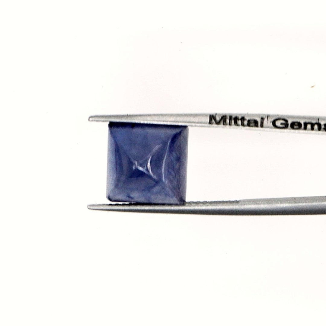 Natural Bangkok Blue Sapphire Calibrated Cabochon Squares | 9mm & 10mm