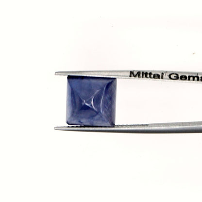 Natural Bangkok Blue Sapphire Calibrated Cabochon Squares | 9mm & 10mm
