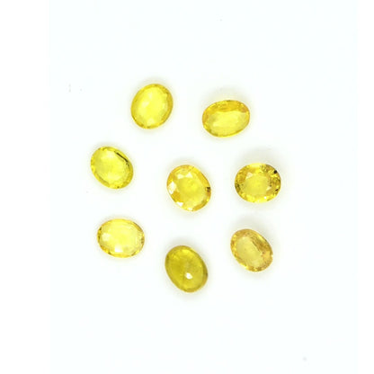 Natural Untreated Yellow Sapphire Calibrated Ovals | 3x4mm & 4x5mm