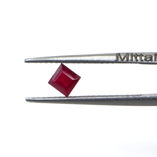 Natural Bangkok Ruby Calibrated Squares | 4mm & 5mm