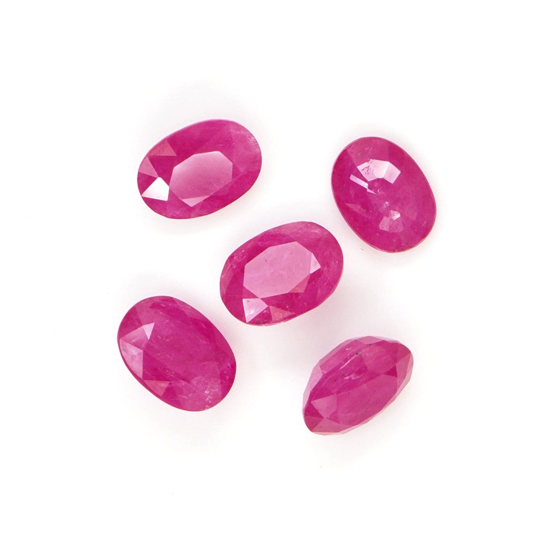 Natural Untreated Mozambique Ruby Calibrated Ovals | 5x9mm & 6x10mm