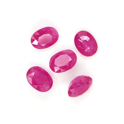 Natural Untreated Mozambique Ruby Calibrated Ovals | 5x9mm & 6x10mm