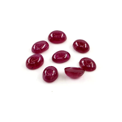 Natural Bangkok Ruby Calibrated Cabochon Ovals | 5x7mm & 6x8mm
