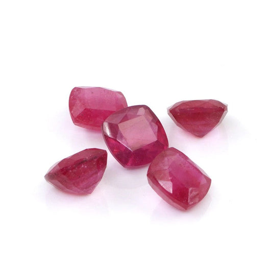 Natural Bangkok Ruby Calibrated Cushions | 6mm & 7mm
