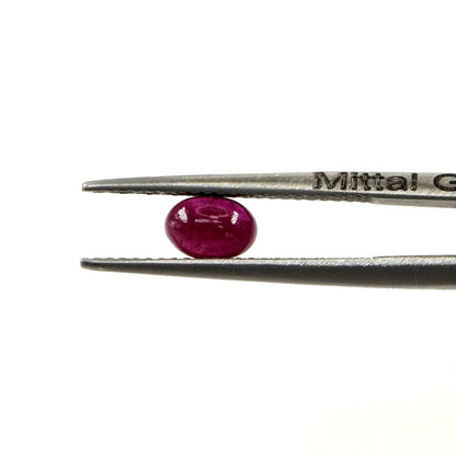Natural Bangkok Ruby Calibrated Cabochon Ovals | 3x5mm & 4x6mm