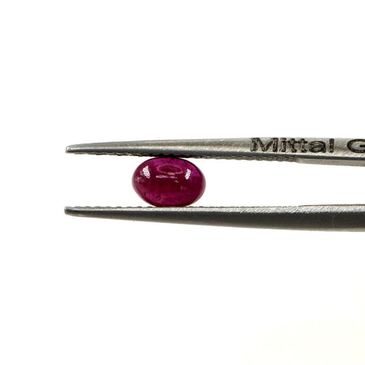 Natural Bangkok Ruby Calibrated Cabochon Ovals | 3x5mm & 4x6mm
