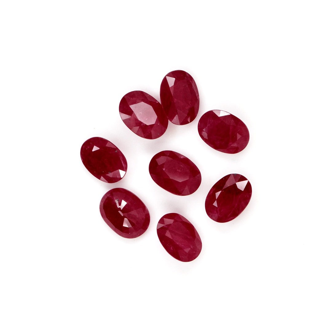 Natural Untreated Mozambique Ruby Calibrated Ovals | 5x7mm & 6x8mm