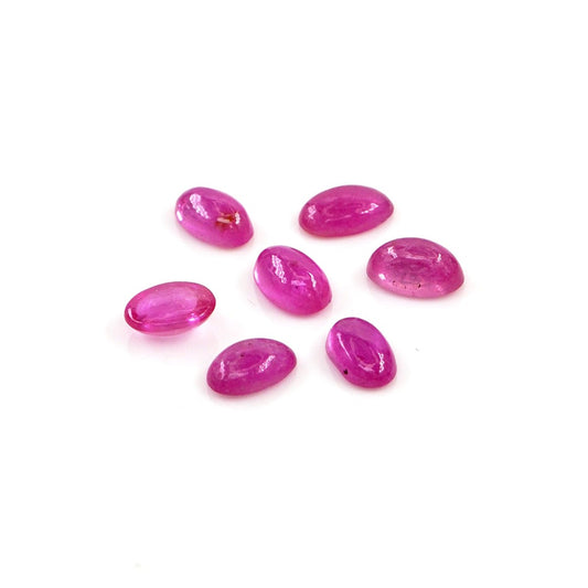 Natural Bangkok Ruby Calibrated Cabochon Ovals | 2x4mm