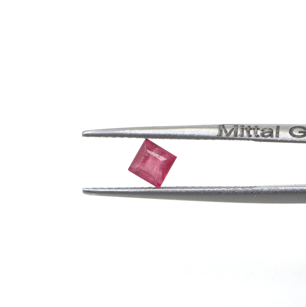 Natural Bangkok Ruby Calibrated Squares | 6mm & 7mm