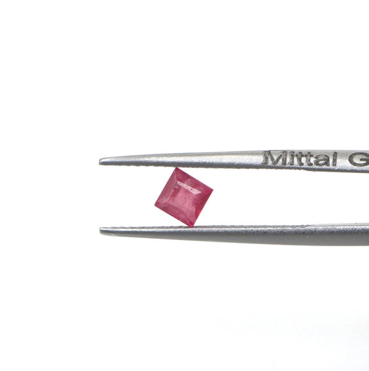 Natural Bangkok Ruby Calibrated Squares | 6mm & 7mm