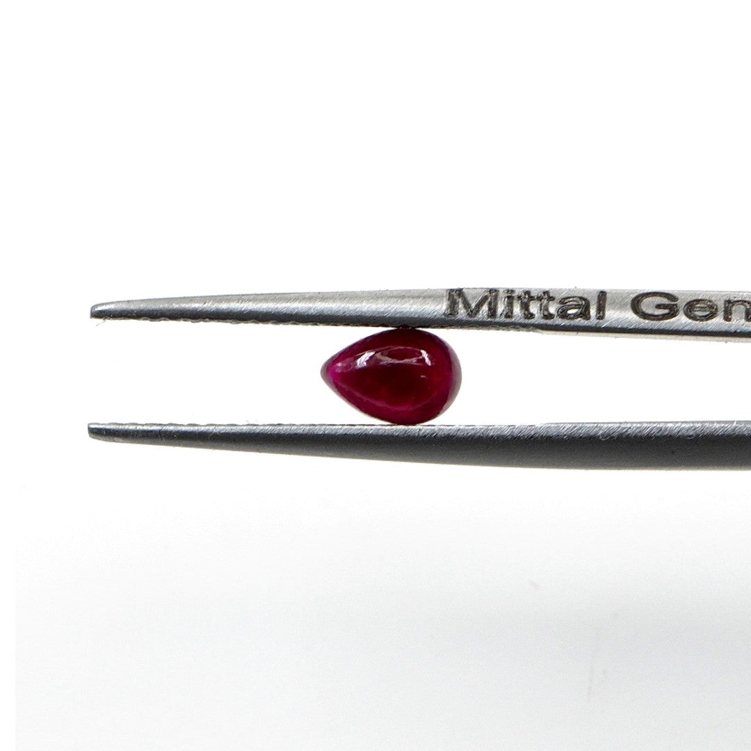 Natural Bangkok Ruby Calibrated Cabochon Pears | 3x5mm & 4x6mm