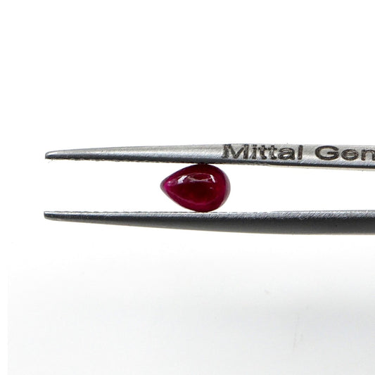 Natural Bangkok Ruby Calibrated Cabochon Pears | 3x5mm & 4x6mm