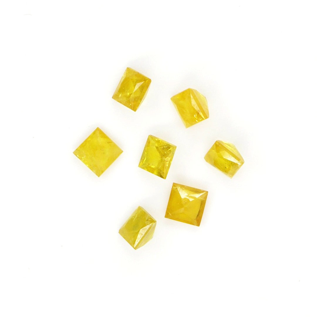 Natural Untreated Yellow Sapphire Calibrated Squares | 3mm & 3.5mm