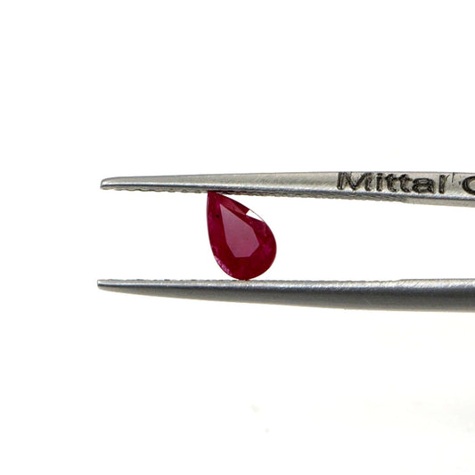 Natural Untreated Mozambique Ruby Calibrated Pears | 3x5mm & 4x6mm