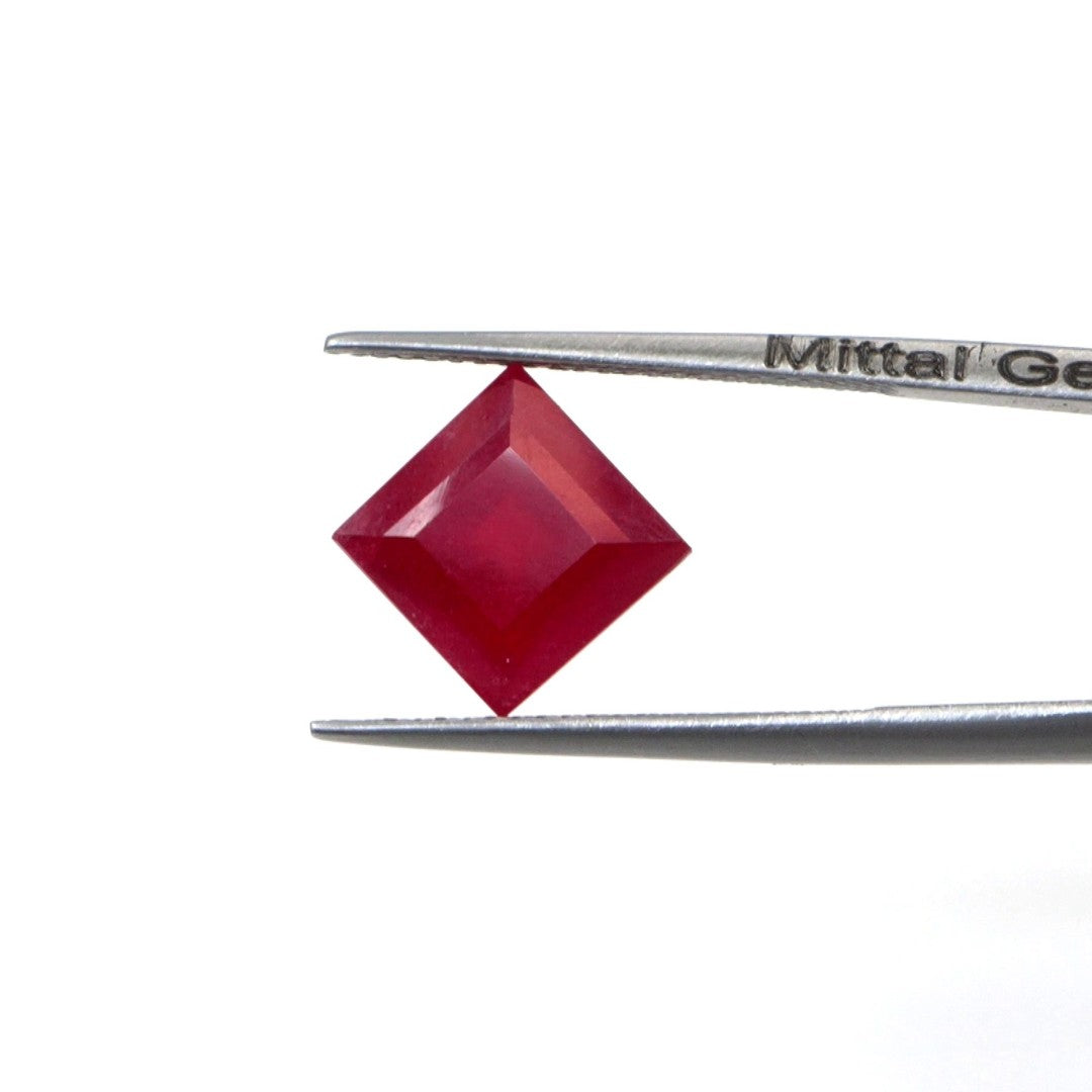 Natural Bangkok Ruby Calibrated Squares | 6mm & 7mm