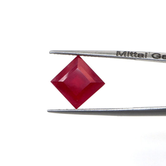 Natural Bangkok Ruby Calibrated Squares | 6mm & 7mm