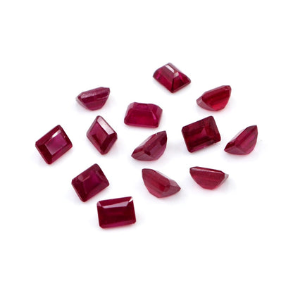 Natural Bangkok Ruby Calibrated Octagons | 3x4mm & 4x5mm